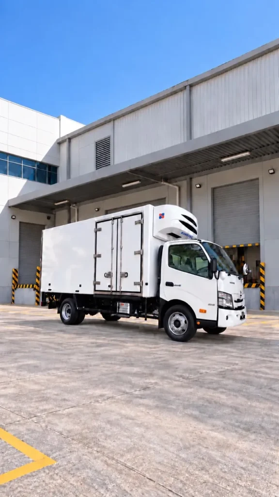 Refrigerated truck fleet being phased towards the electric refrigerated truck transition one vehicle at a time