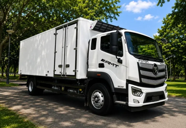 Refrigerated truck with an insulated refrigeration truck body built for Singapore's heat and humidity